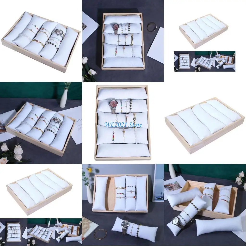 G5GC علبة عرض الساعات الأنيقة حامل خشبي للمعارض لهواة جمع المجوهرات