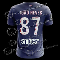 France Paris Soccer French Soccer Jersey Shirt #87 Joao Neves Breathable Sweat-Wicking Sports Short Sleeve Tops