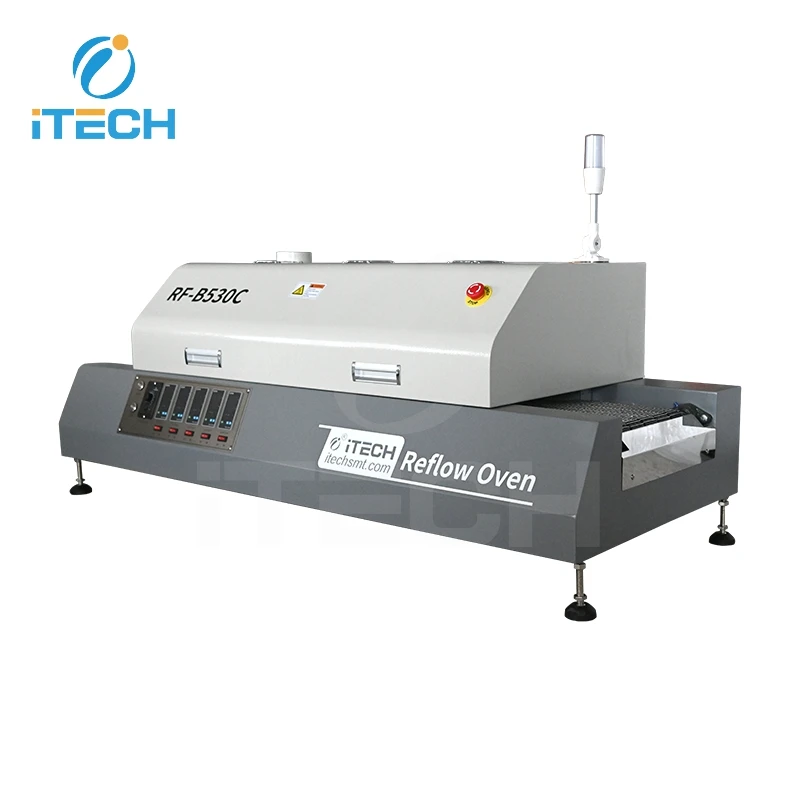 RF-B530C Infrared Hot Air Reflow Soldering Oven 5 Warm Zone Industrial Automatic Reflow Oven For Smt Pcb Assembly Welding