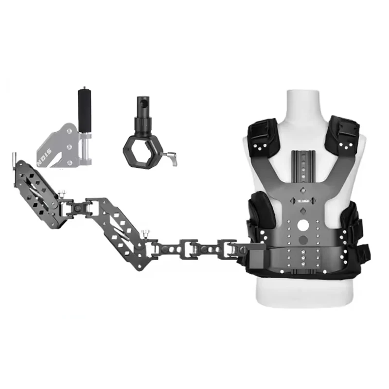 YELANGU Steadycam B400 Stabilisator aus Aluminiumlegierung, Doppelarm-Stoßdämpferweste, maximales Belastungsgewicht 10 kg, für DSLR-Kamera