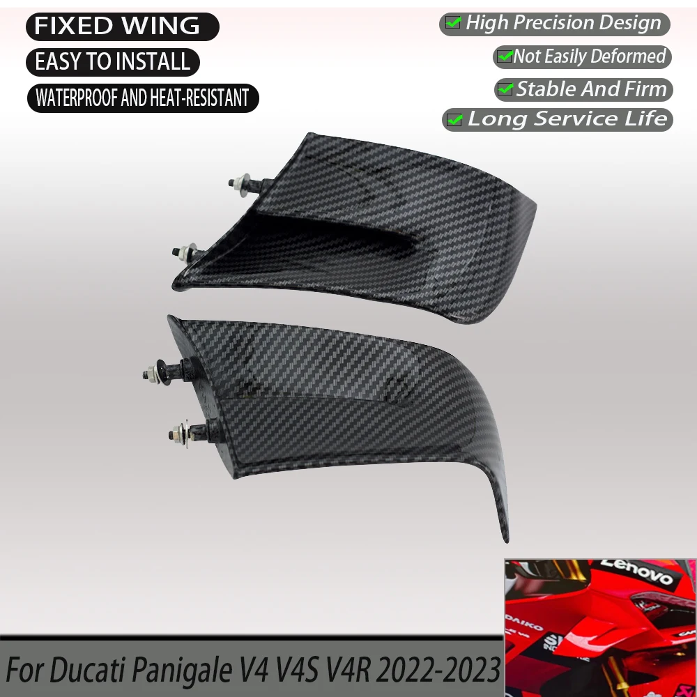 

Motorcycle Parts Spoiler Suitable For Ducati Panigale V4 V4S V4R 2022 2023 Fixed Wing Side Cover