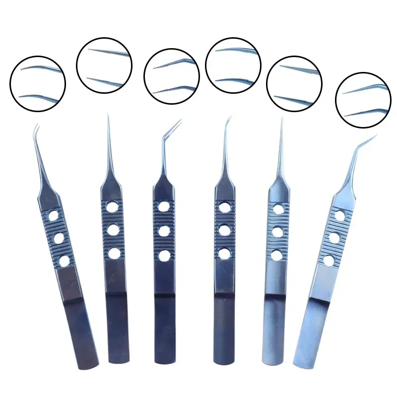 Ophthalmic Platform Forceps with/Without Teeth Micro Tweezers Titanium Alloy Ophthalmic Instrument