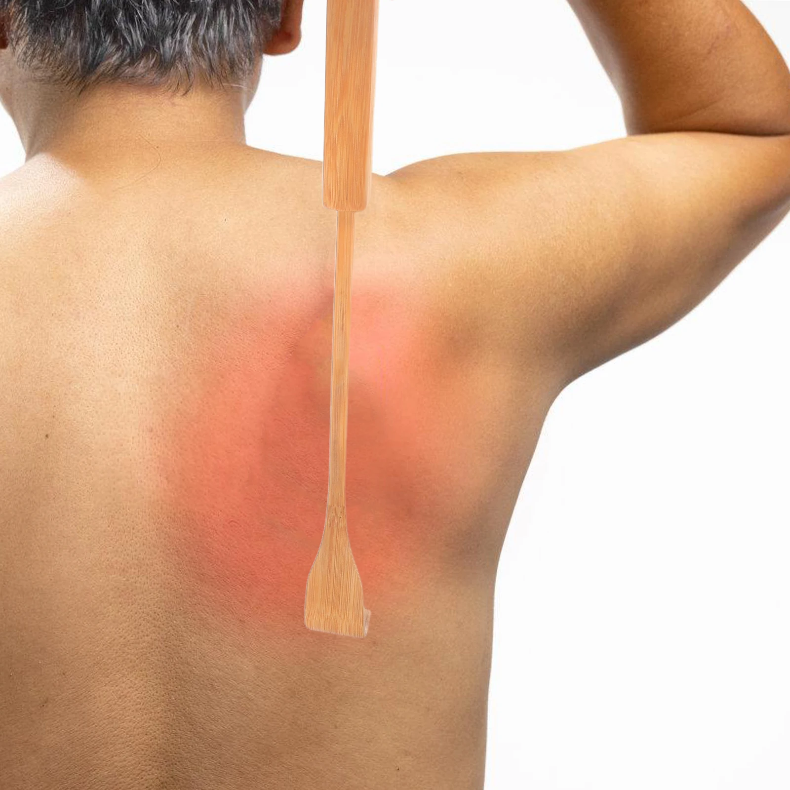 Arranhador traseiro de bambu durável, design dobrável, ergonômico, artesanal, portátil, ferramenta de auto massagem, textura natural, uso em viagens