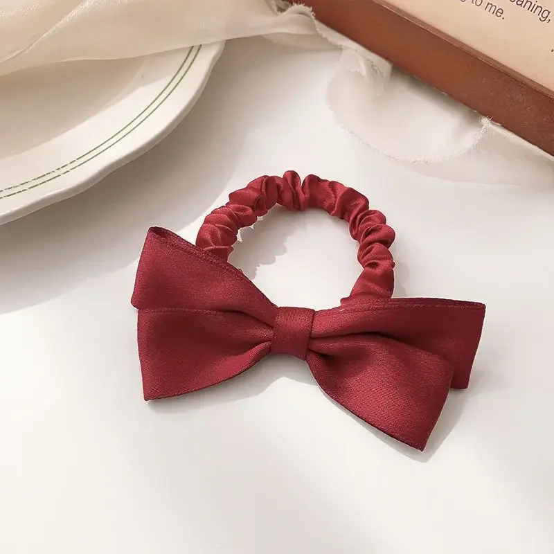 Fashionable Small Intestine Headband Bowtie Women\'s High Beauty Girl New Headband Rubber Band Hair Accessories