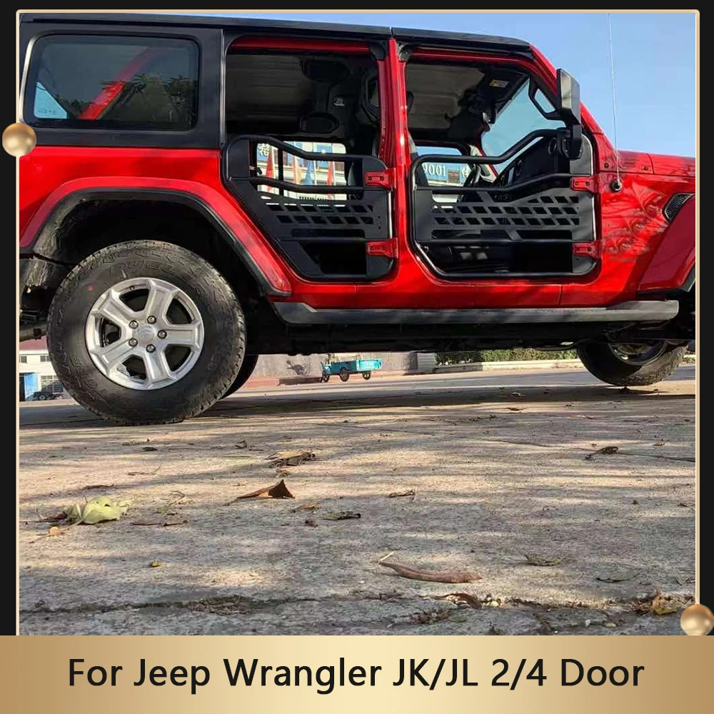 Steel Tube Half Door With Side View Mirror Fit For Wrangler JK/JL 2/4 Door Car 4X4 Off-Road Accessories