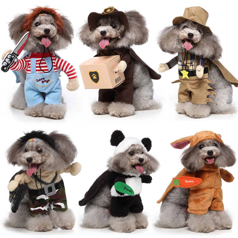 Funny Dog Clothes Dogs Cosplay Costume Halloween Outfits Pet Clothing Set Pet Festival Party Novelty Clothing for Small Dogs