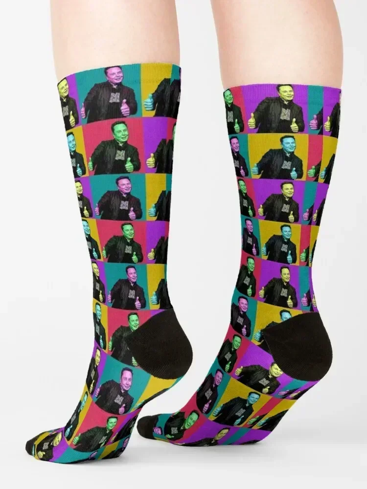 Elon Musc - Calcetines Pop Art retro verano Calcetines de niña Hombre