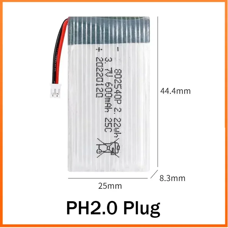 802540 3.7V 600mAh Rechargeable Li-ion Battery for Unmanned Aerial Vehicle Remote Control aircraft Model Aircraft UAV
