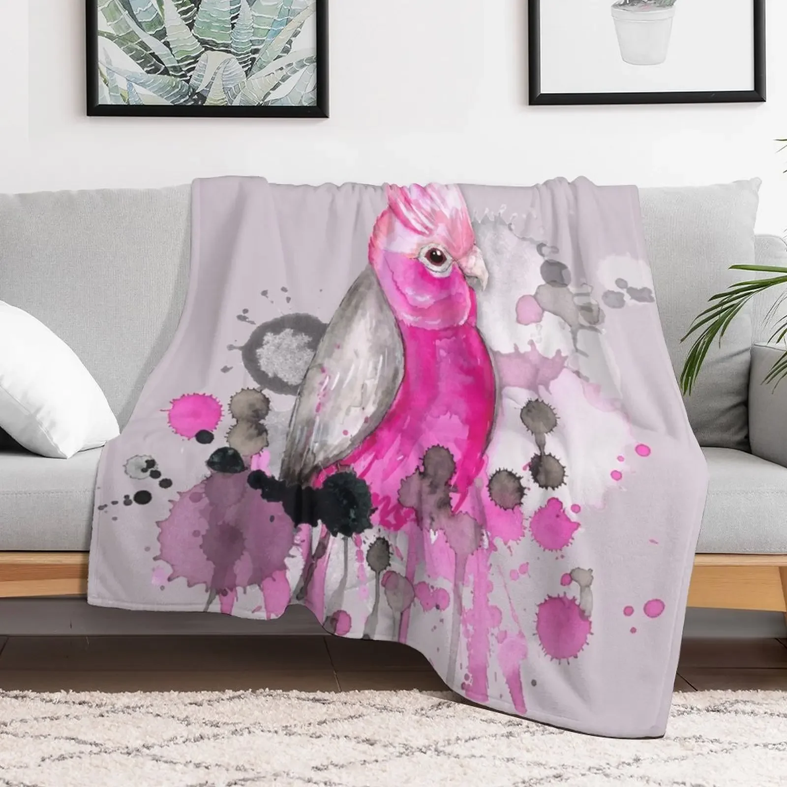 Galah cockatoo Throw Blanket For Sofa Thin Multi-Purpose Extra Large Throw Comforter Blankets