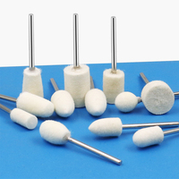 12 Pc Wool Felt Mounted Polishing Buffing Wheel Metal Plastic Mould Fine Polishing  2.35mm Shank