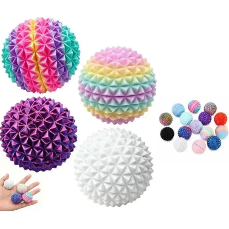 1Pcs 3D Printed Multi Thorn Sphere Massage Balls Stress Relief Tactile Tools Sharp No Strain Deep Relief