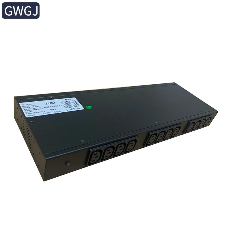 

1U Rack Type 16A Input 12-bit C13 Output Circuit Breaker Steel Plate Body PDU Power Distribution Unit