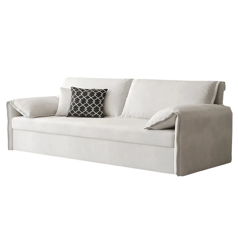 

Cream wind folding sofa bed, dual-purpose small apartment multi-functional living room sofa