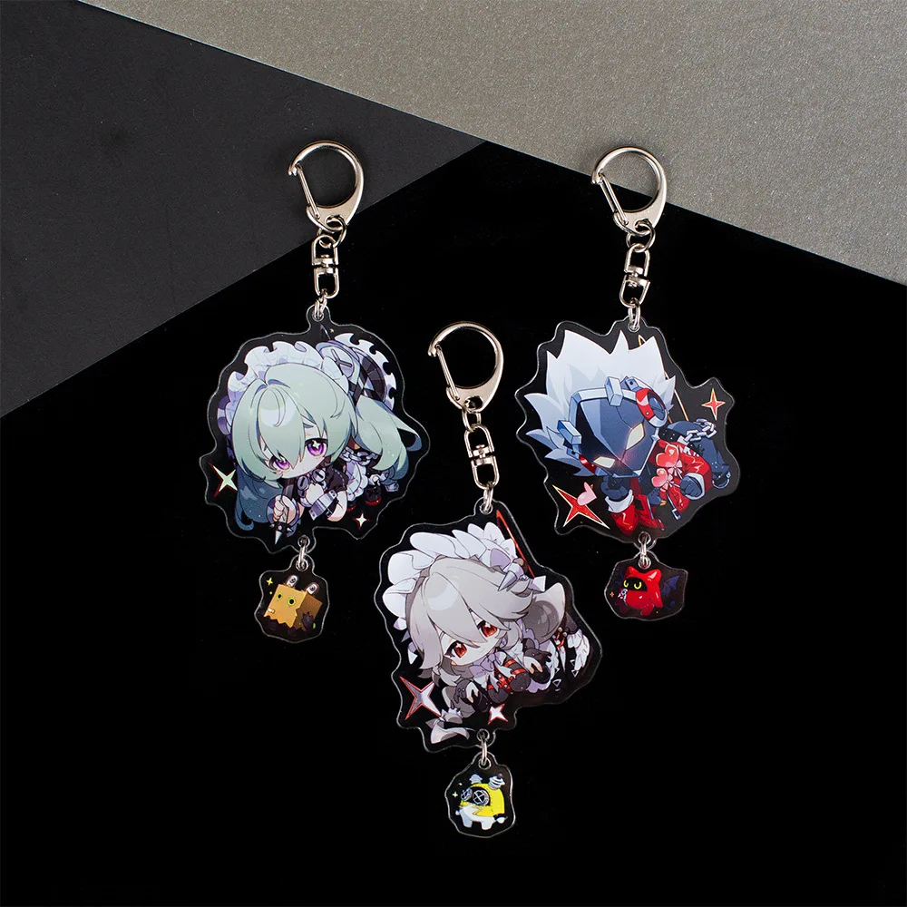 New Zenless Zone Zero Keychain Ellen Joe Hoshimi Miyabi Von Lycaon Nicole Cartoon Anime Cute Pendant Key Ring Jewelry Badge Gift