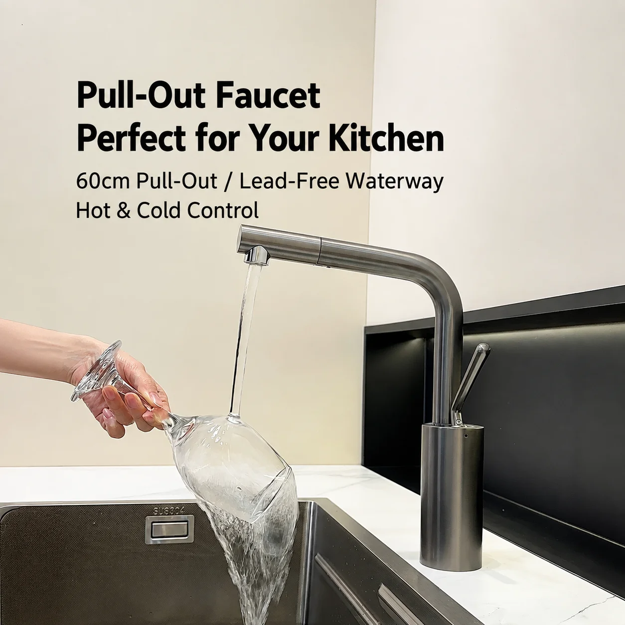 Basin Mixer Tap - Alman Tasarımı, Pirinç Mutfak Lavabo Bataryası,