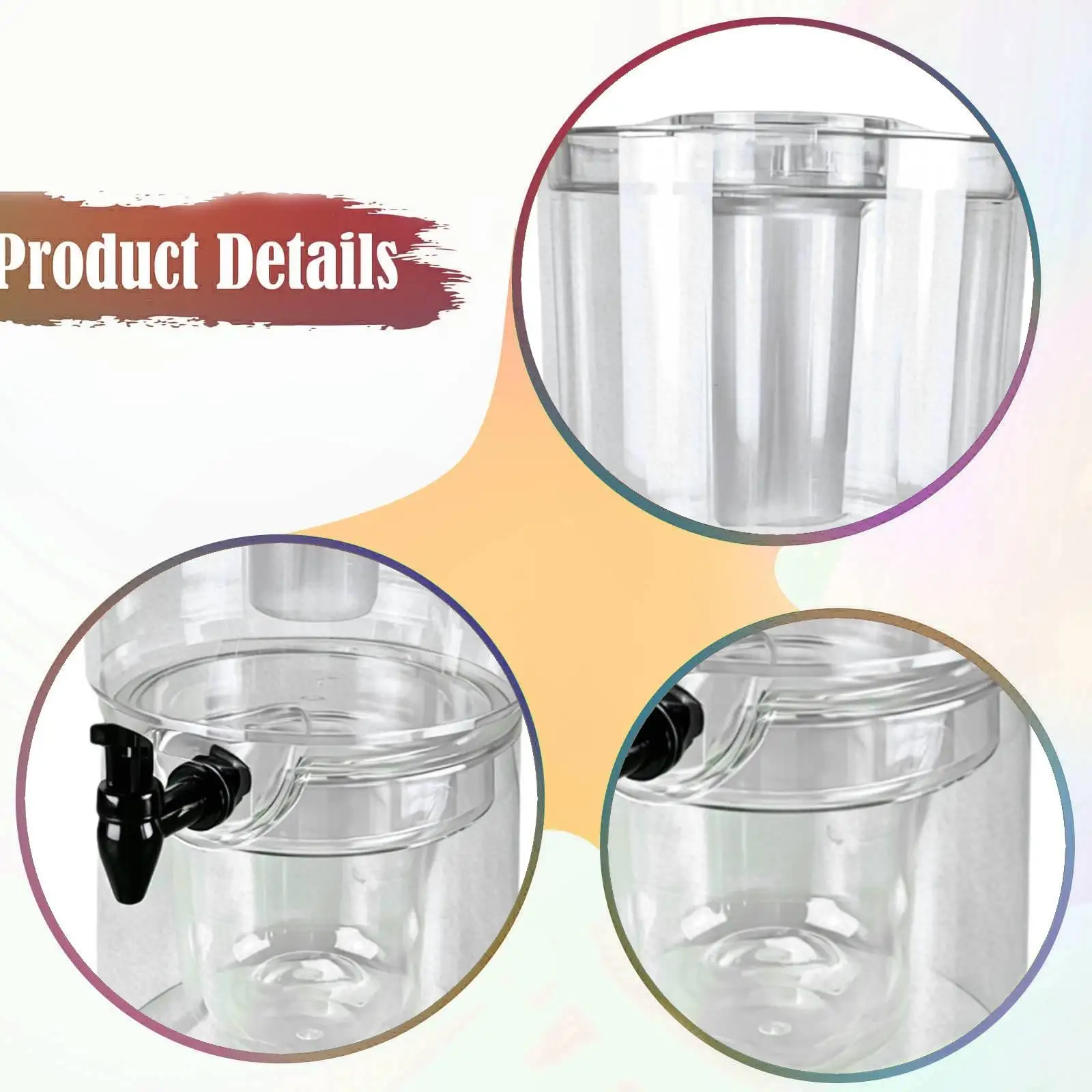 Drink Dispenser Beverage Dispenser Easy to Fill with Spigot Kitchen Drinkware Juice Container for Tea Club Birthday Lemonade