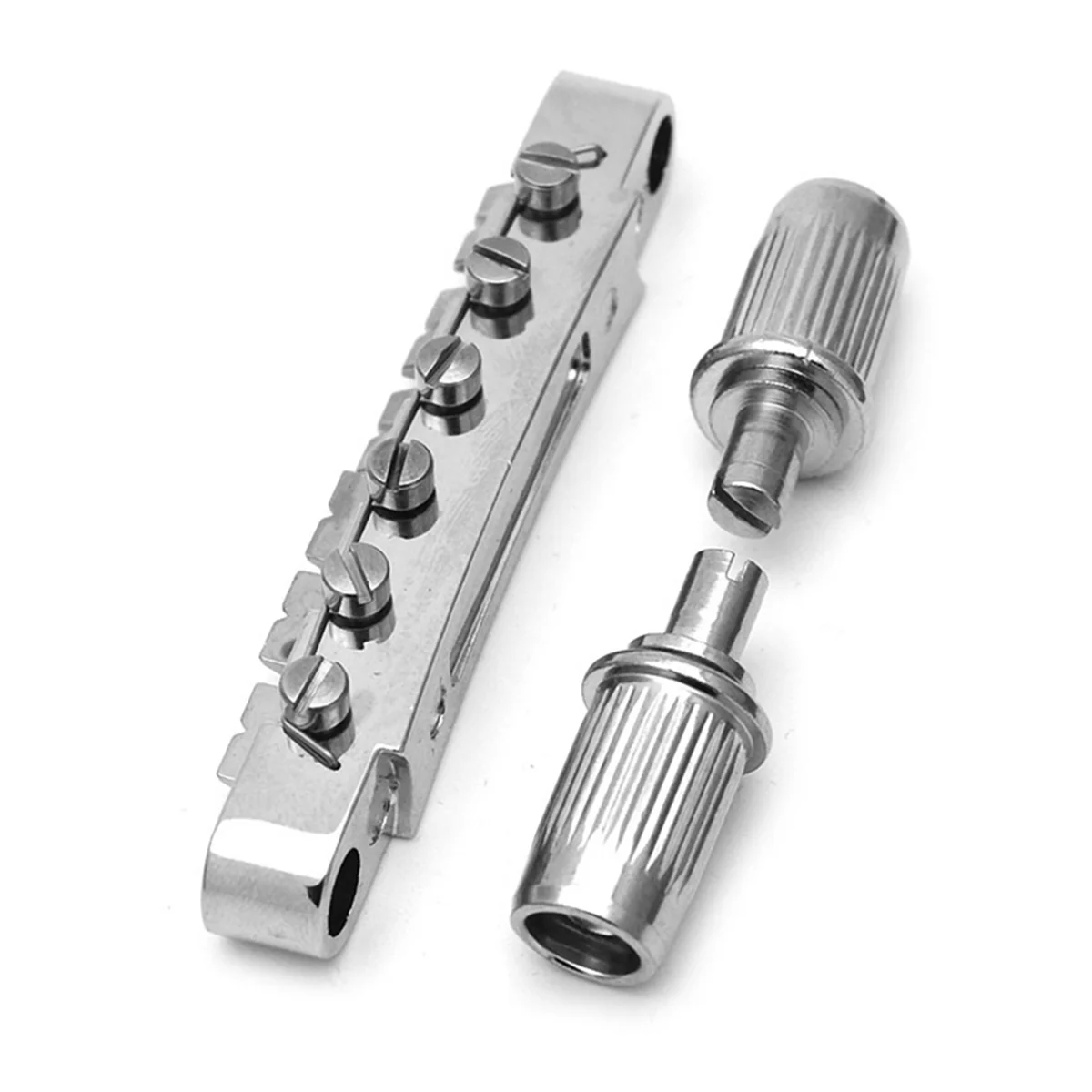 ABXHH LP สะพานกีตาร์ไฟฟ้าบนแผ่นดึงสะพานสตริงด้านหน้ากีตาร์ไฟฟ้าสะพานหน้า LP Bridge Silver