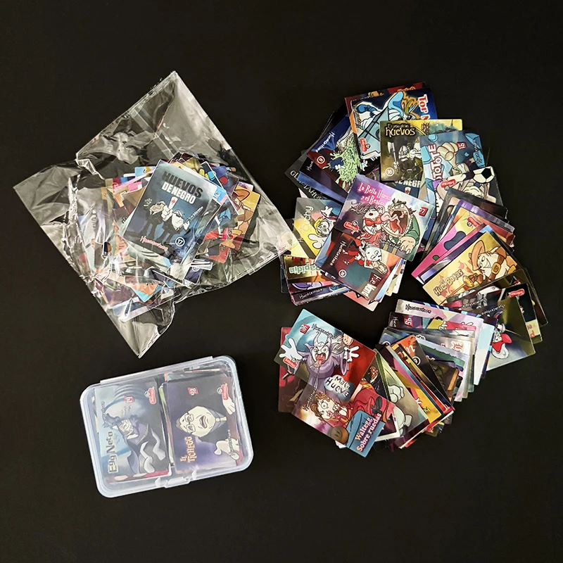 Lote De Tazos Sabritas Huevocartoon Adesivos Cartões Álbum Nova Coleção 100pcs HuevoMania As Impressões De Paródia De Filme E Ator