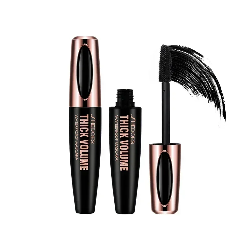 Shedoes Waterproof Dense Mascara Natural Curly Lengthening Eyelash Fashion High-capacity Durable Thick Volume Black Mascara 10ml