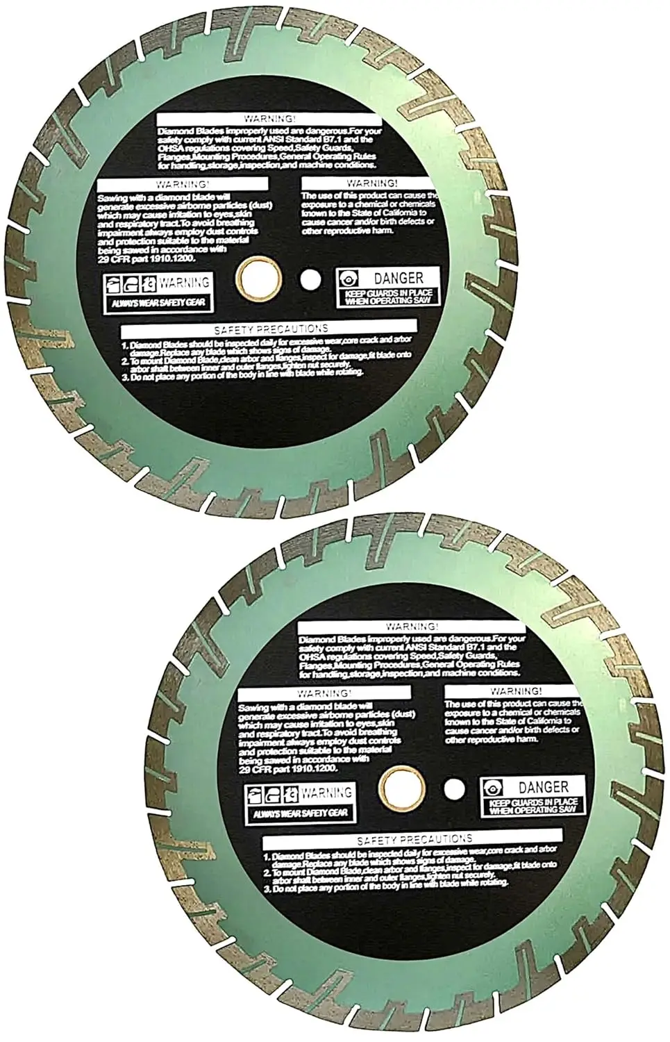 14'' Diamond Blade 10Mm Undercut Segments For Hard Concrete, Masonry, And Stone Fits Stihl Cut-Off Saws (2 Pack)