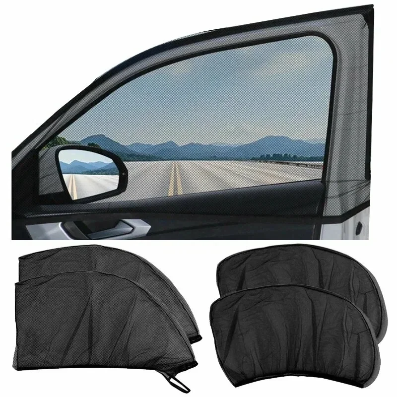 Car Sunshade Anti-mosquito Insulation UV Protective Glass Sunscreen Mesh Reflective Sunshade Protective Window Film for SedanSUV