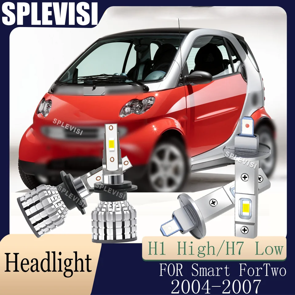 

Compact Design LED Headlight Bulbs Fits Most Cars H1/448 High Beam H7/477/499 Low Beam Kit For Smart ForTwo 2004 2005 2006 2007
