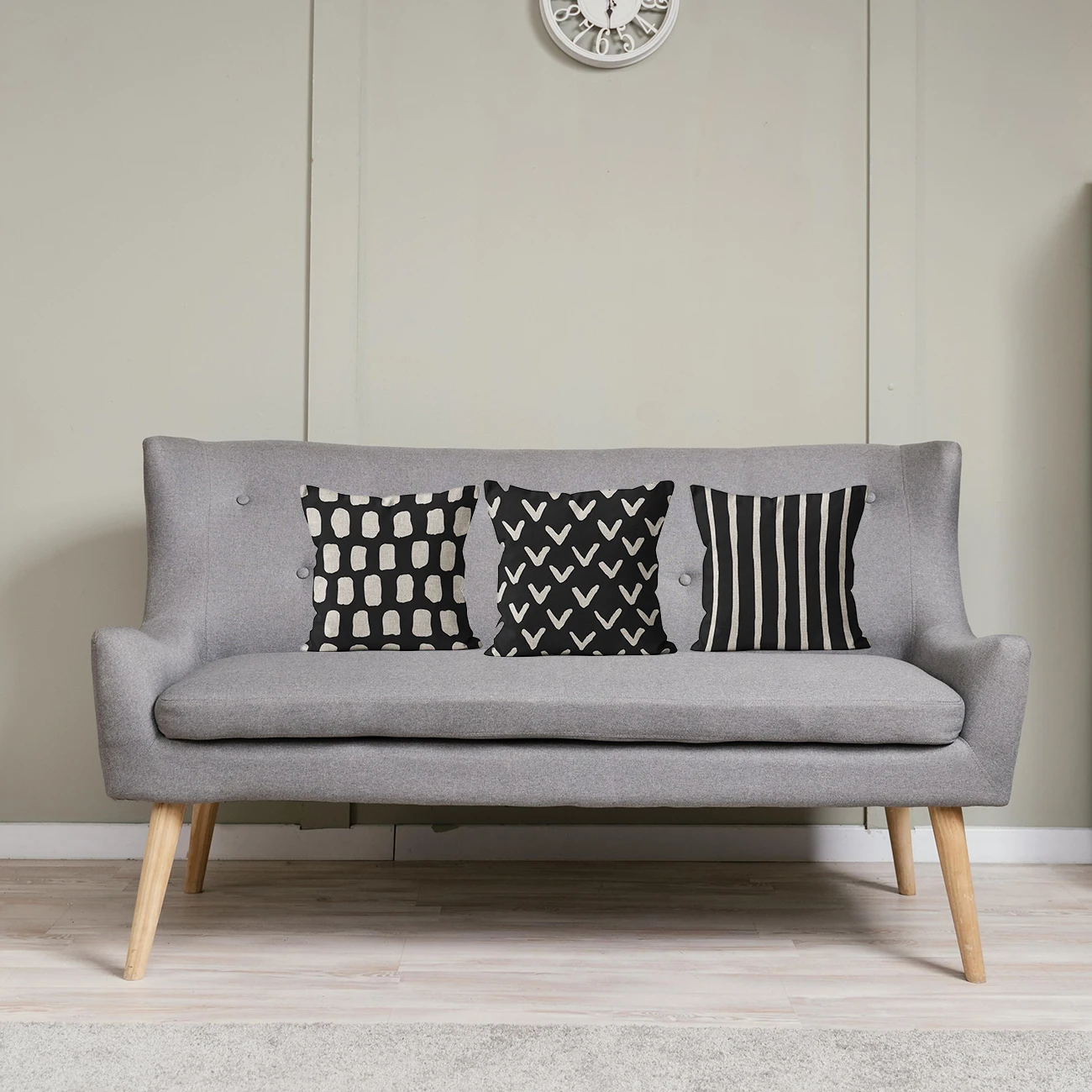 Prosta poszewka na poduszkę w paski w stylu nordyckim, artystyczna poszewka na poduszkę lniany wystrój samochodu, dekoracja wnętrz, 45x45, 40x40, poszewka dekoracyjna