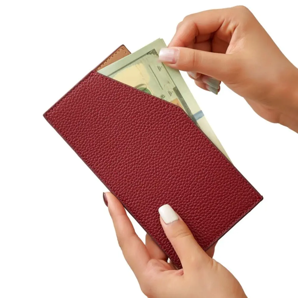 Anti-splash Water Portable Ultrathin Long Wallet Lightweight PU Women Wallet Ultra-thin Colorful Cards Purse Daily