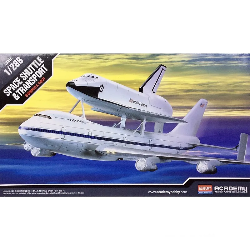 ACADEMY 12700 1/288 โมเดลเครื่องบินขนส่งยานอวกาศสหรัฐอเมริกา ชุดประกอบโมเดลสำหรับผู้ใหญ่ คุณภาพสูง รายละเอียดแม่นยำ