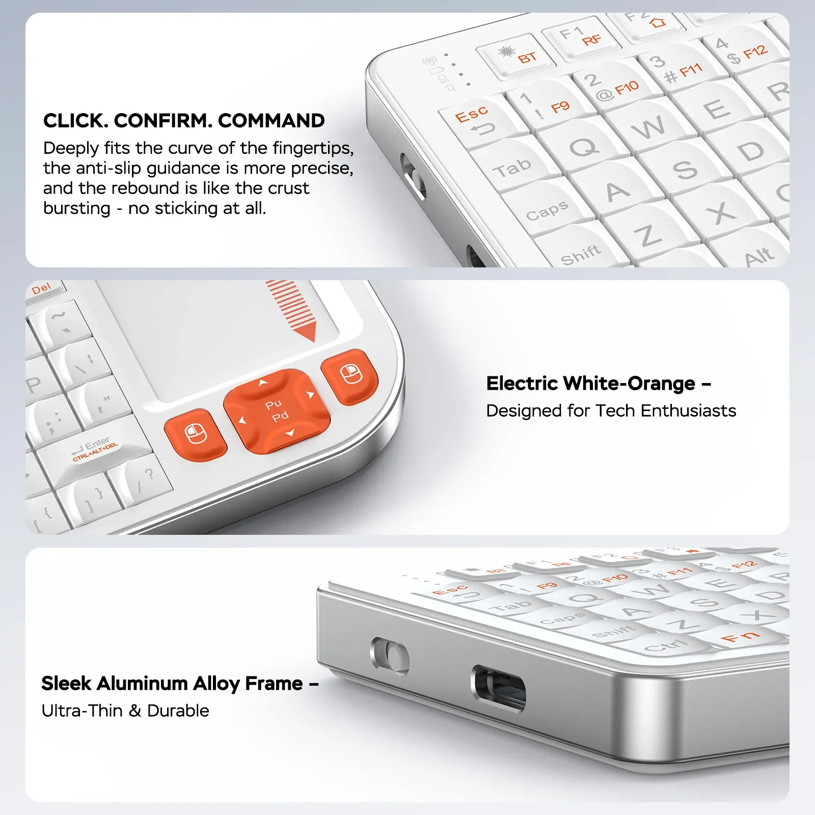 Custom K809 Mini Wireless Keyboard – BT/2.4G, Built-In Touchpad, All-in-One Numpad & Media Keys, for HTPC/Android TV/Tablet PC