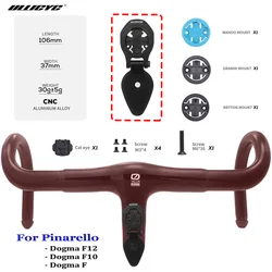 For Pinarello Dogma F12/ Dogma F/ Dogma F10 Integrated Handlebar Computer Mount Compatible with GPS/Garmin/Bryton/Wahoo Aluminum