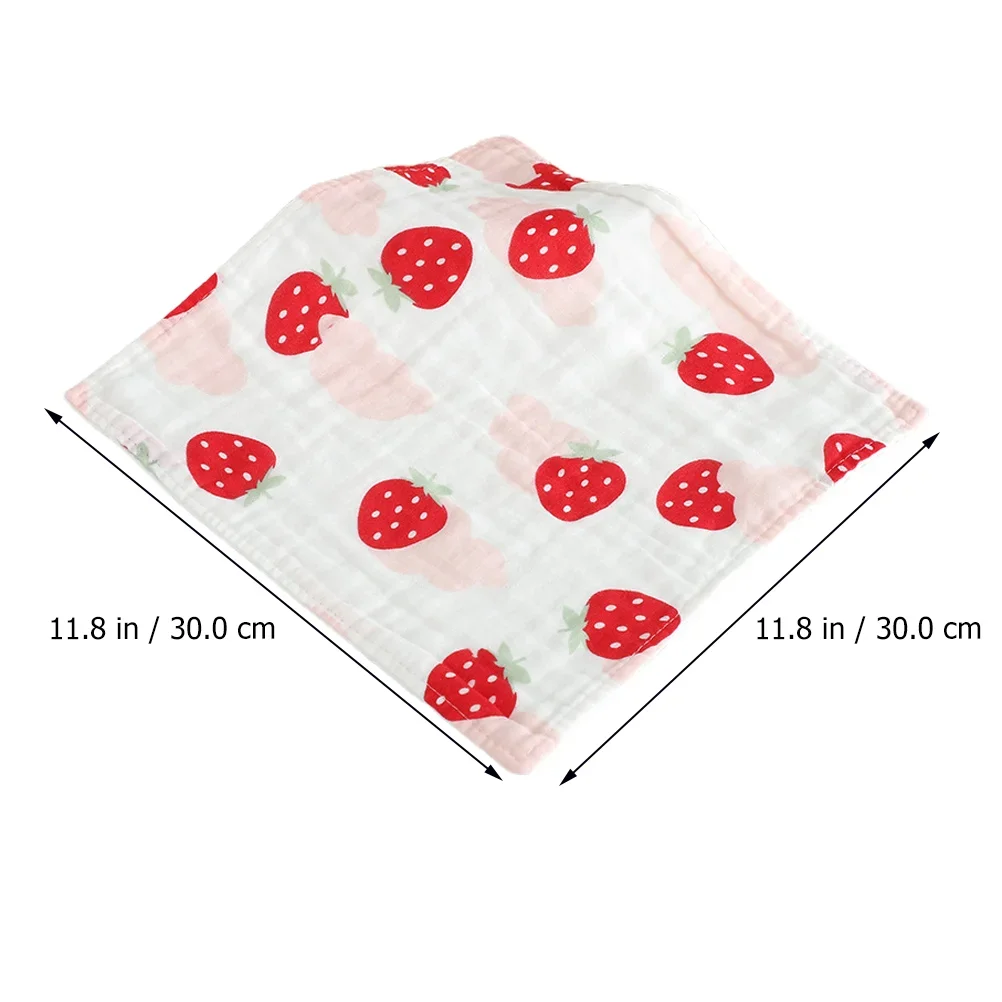 3 Pcs Square towel, face towel, children's towel, drool towel, high-density pure cotton gauze, soft absorbent printed all cotton