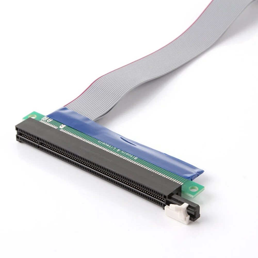 2Pcs PCI-E Express 1X to 16X Riser Card Flexible Flat PCI Express 1 to 16 x Adapter PCI-E Extender Cable