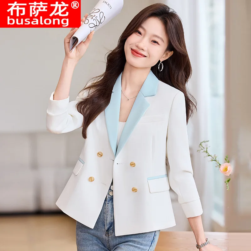 2025Nieuwe stijlvolle mode-pak Casual dames professionele blazer met lange mouwen, formele jas Workwear8508