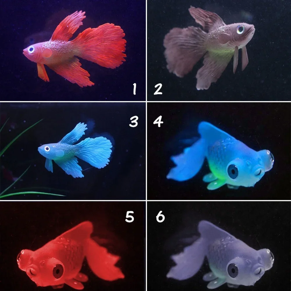 1pc Silicone Artificial Night Luminous Hippocampus Fish Tank Aquarium Ornament Underwater Sea Horse Fish Decoration Pet Supplies