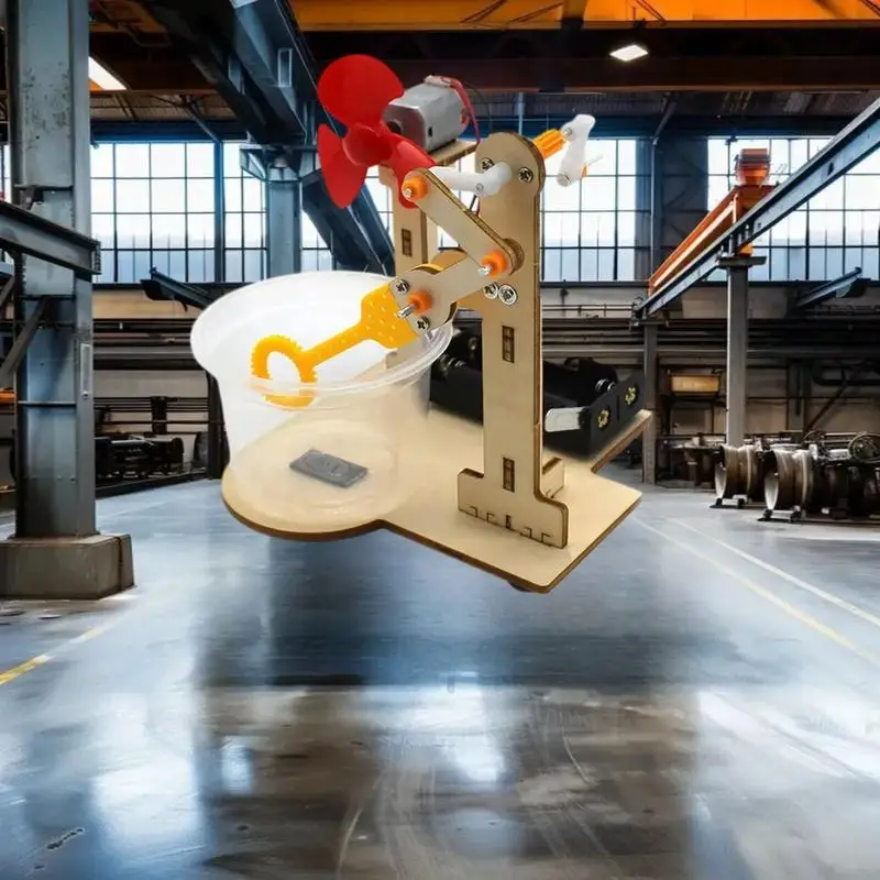 Multi-set STEM Learning Wooden Hand-cranked Bubble Machine Toy for Children