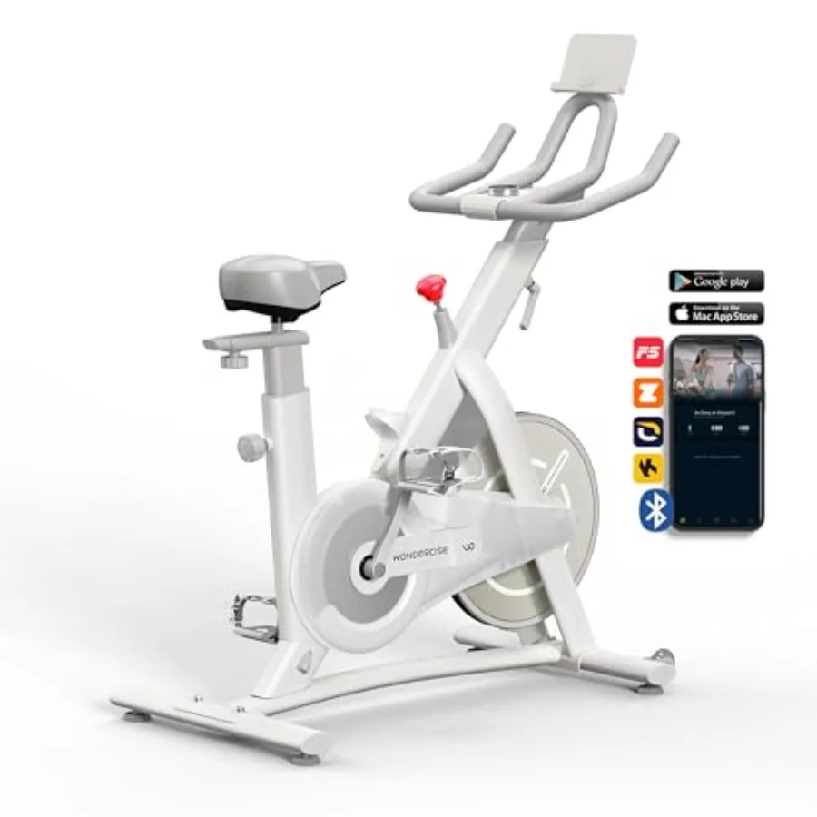

Велотренажер Wondercise Bike - Стационарный велотренажер с 32-уровневым магнитным сопротивлением для домашнего спортзала и занятий велоспортом в помещении, с маховиком весом 13,2 фунта