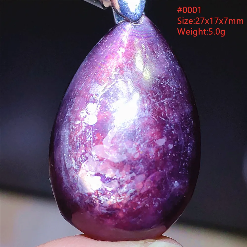 Natural Purple Lepidolite Mica Quartz Pendant Flash Woman Men Red Tourmaline Clear Water Drop Beads Fashion Jewelry AAAAAA