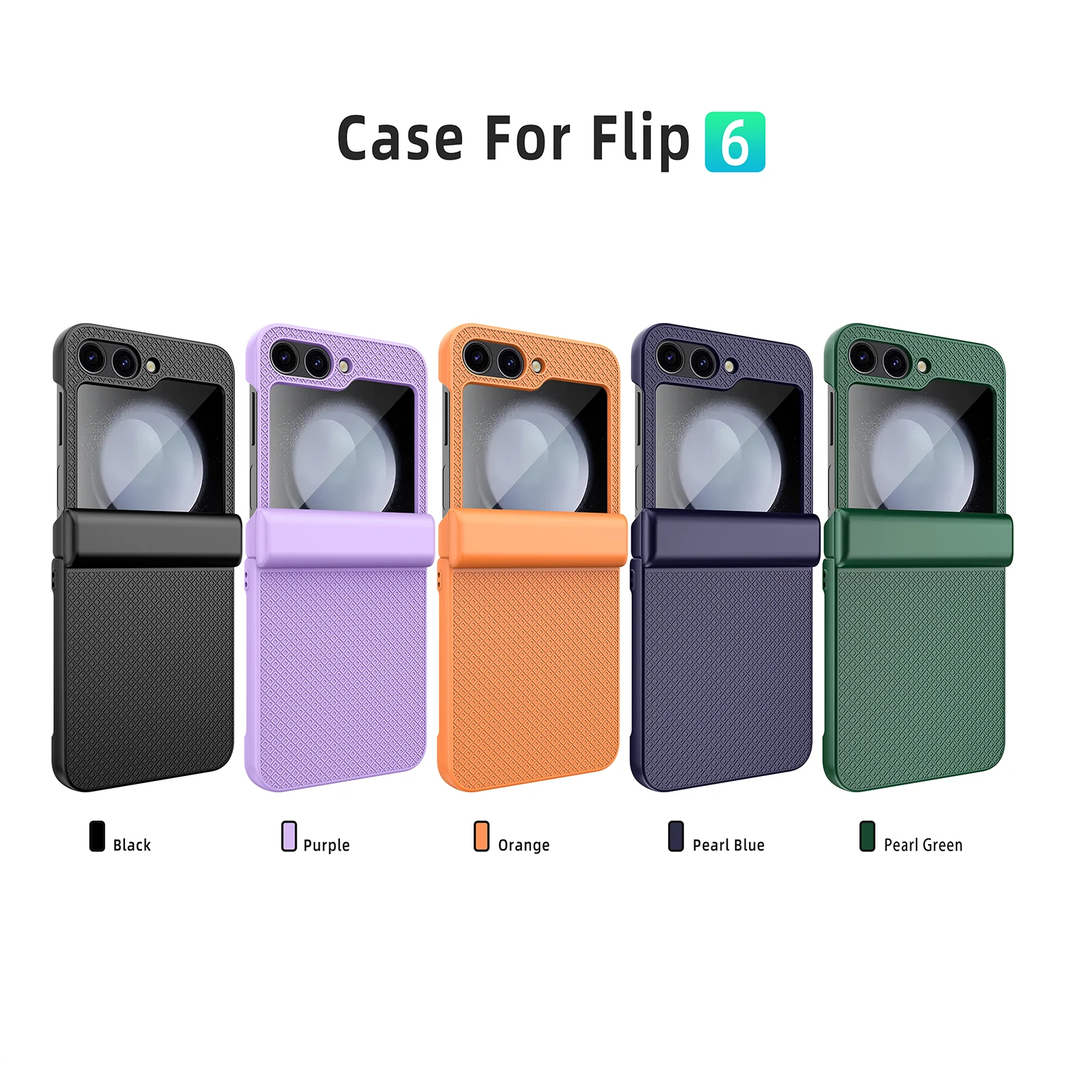 Colorful Skin Friendly Frosted Folding Hinge Case for Samsung Galaxy Z Flip 6 Shockproof Protection Hard Back Cover Accessories