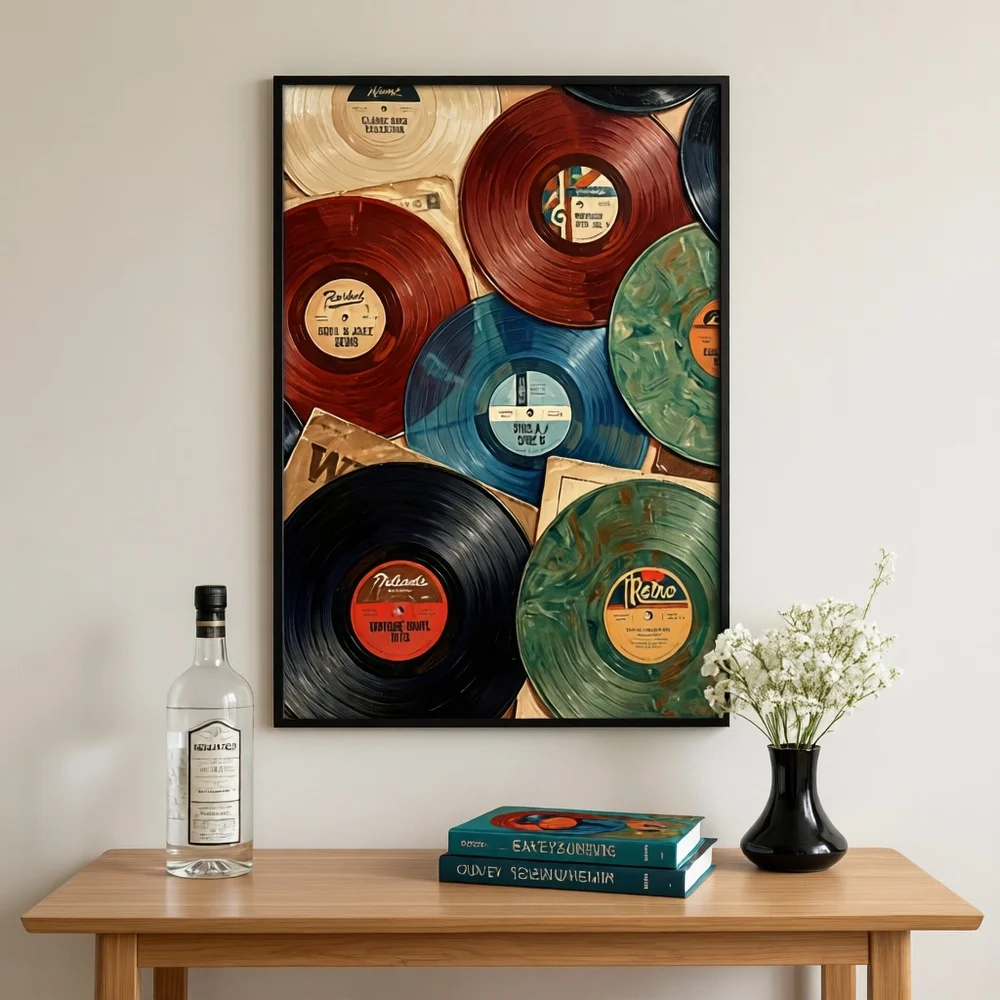 

500/1000/1200/2000PCS Puzzle Vertical Retro Vinyl Record Jigsaw Creative Decompression Toys Family Fun Puzzles Home Wall Decor