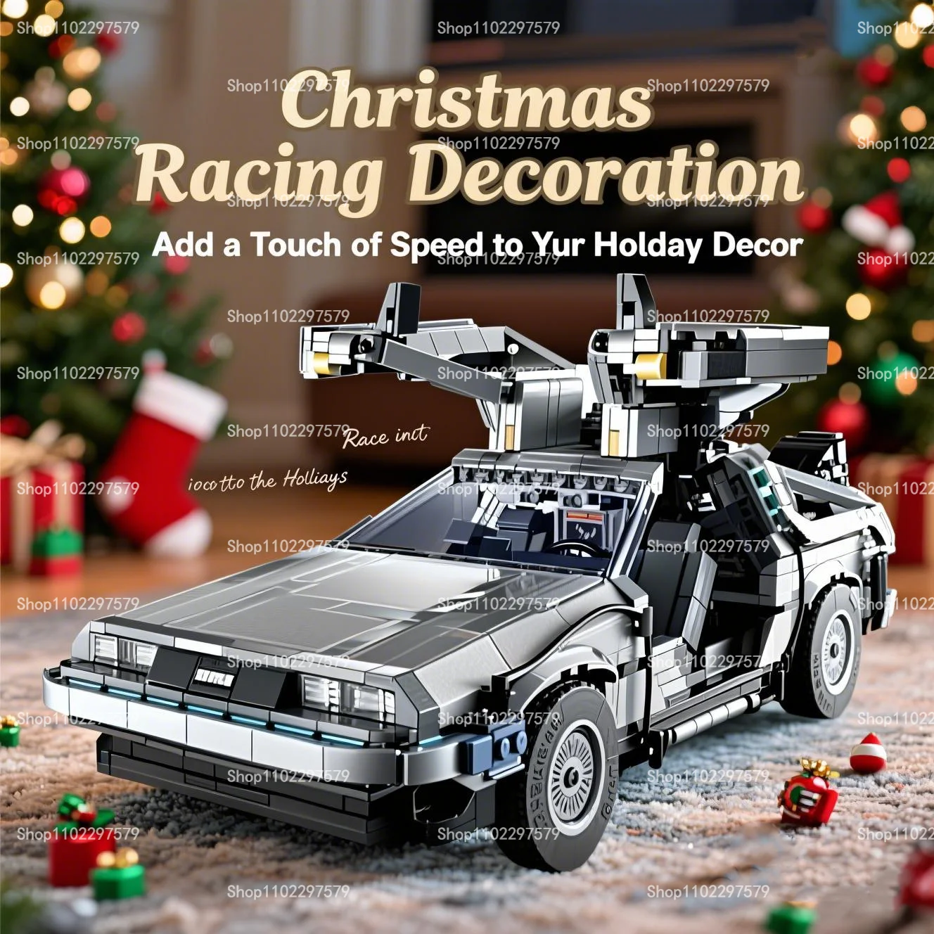 التكنولوجيا العودة إلى المستقبل 1872 قطعة مع شخصيتين 10300 المقتنيات DeLorean DMC-12 3 في 1 اللبنات نموذج سيارات الطوب