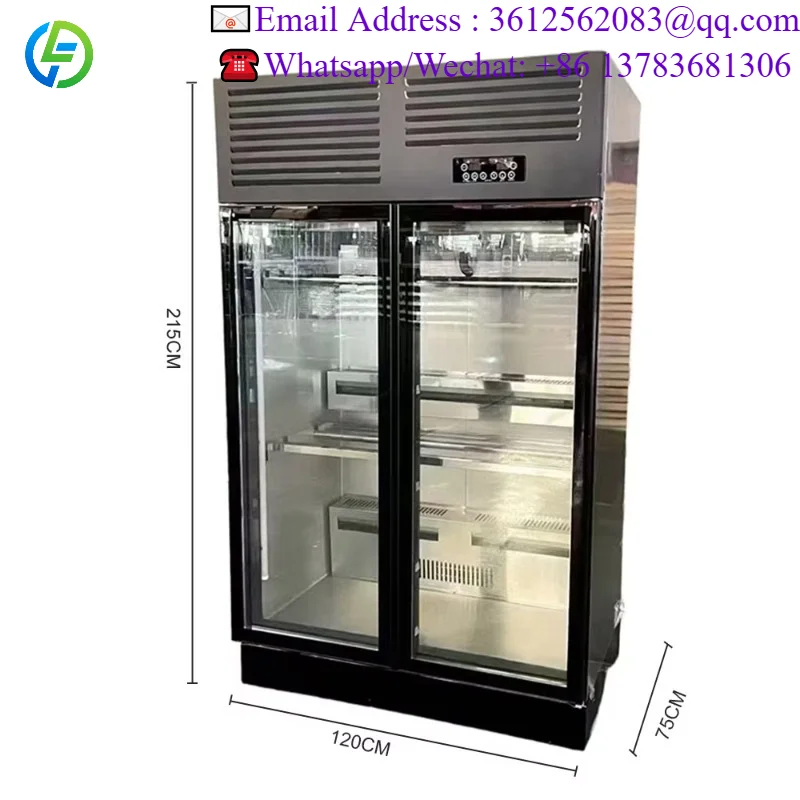 Customized High Quality Built-In Dry Aging Fridge Refrigerator Direct Cooling Mode for Beef Steak Meat Dry Ager Curing Chamber