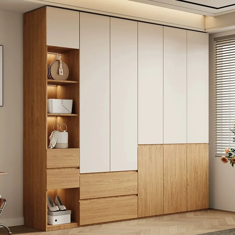 ENF grade European pine board color matching wardrobe bedroom household small apartment 18mm storage