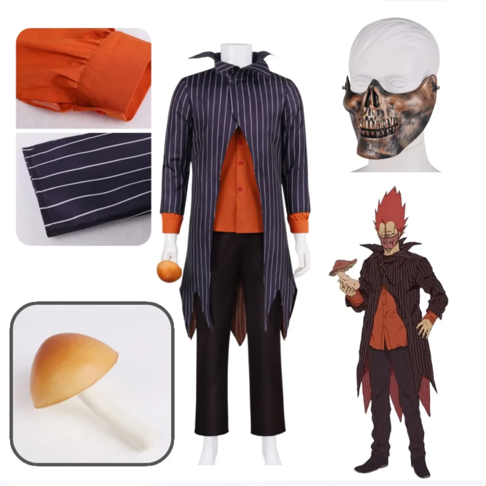 

Dorohedoro En Boss Cosplay Full Striped Suit Costume Adult Unisex Anime Halloween Comic Con Carnival Stage Performance Outfit