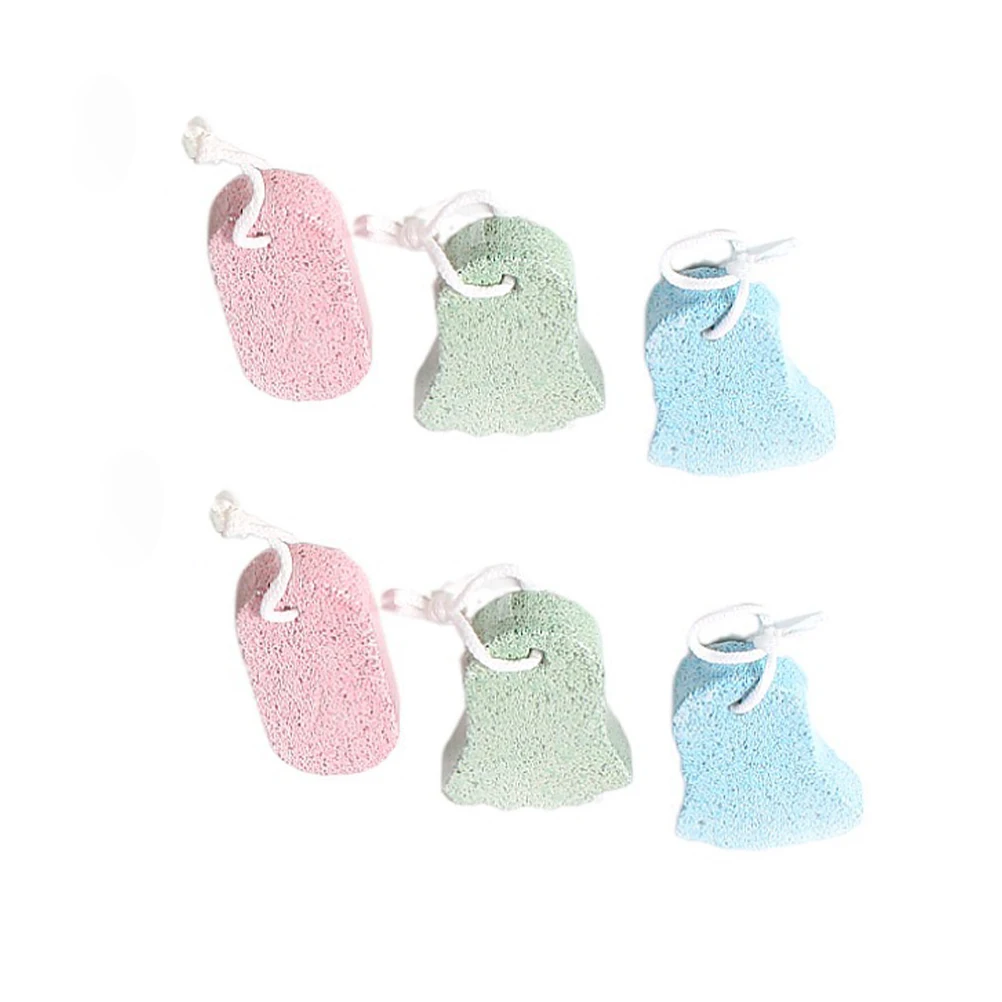 

6pcs Pumice Stones Callus Removers Exfoliating Tools Pedicure Files Foot Care Scrubbers Handheld Skin Rasps Natural Stone For