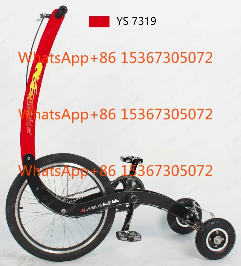 

Adult Fitness Equipment Mini Running Sport Halfbike Pedal Three Wheel Stand up Exercise Half Bike