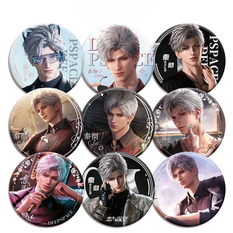 Juego popular amor y espacio profundo Qinche Sylus insignia de Cosplay broche mochila decoración accesorios colección de Fans joyería regalo de Navidad