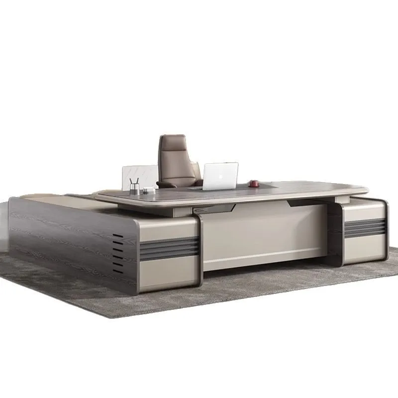 مكتب الرئيس، مجموعة مكتب وكرسي، جو فاخر وخفيف وحديث وبسيط، مكتب مكتب #1