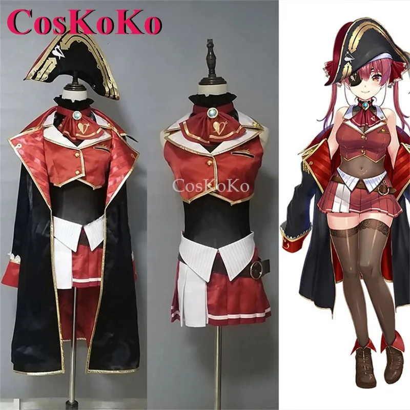 

CosKoKo Houshou Marine Косплей Аниме VTuber Hololive Костюм Милая Милая Изящная Униформа Женская Одежда Для Ролевых Игр Хэллоуина