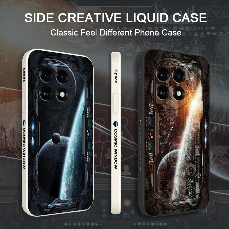 Coque de téléphone en Silicone liquide, espace fascinant, pour Oneplus 15 15R 13 13R 12 12R 11 11R 10 10T 10R 9R 9RT 9 8T 8 7 7T Pro